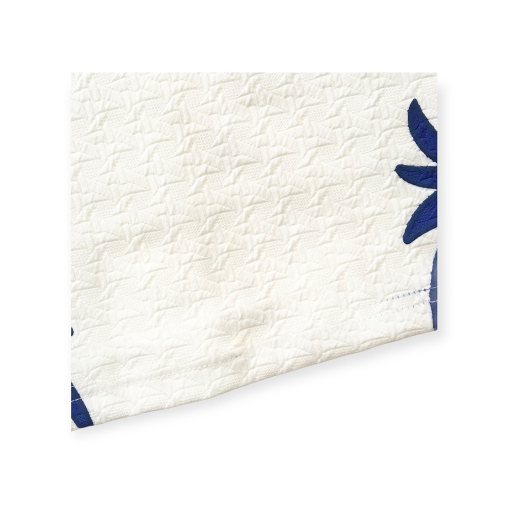 new LF Mika & Gala ༄ Textured Leaf Print Mini Skirt ༄ Jewel Tone Cobalt + White - Picture 11 of 16